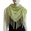 Women's European-Style Tassel Shawl: Summer Sun Protection, Triangle Scarf, Knit Cardigan, Beach Cover-Up