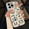 Hollow small animals are suitable for Apple 15 16promax mobile phone case 13pro colored silver case anti-drop 11 12 cartoon