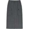 New MLB Casual Long Skirt Women's Gray 3FSKB0253-43CGD