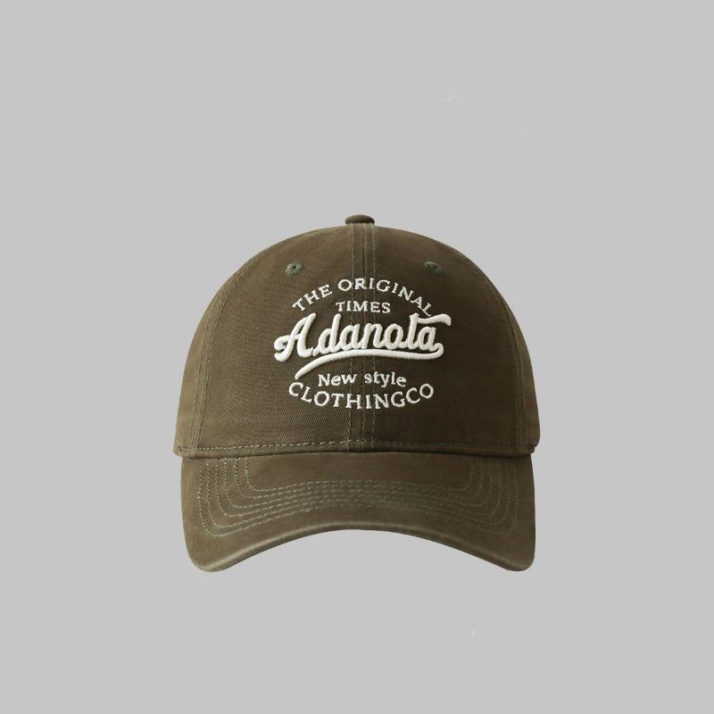 New baseball cap three-dimensional embroidery fashionable soft top cap men's and women's pure cotton shows small face