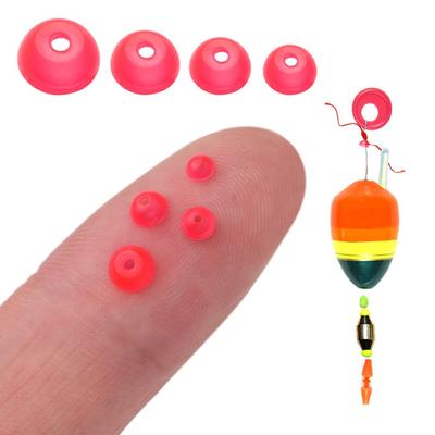 100 Stück leuchtende Kugeln Angelstopper Perlen Neue leuchtende halbrunde Kunststoff-Angelstopperperlen Meer S-LL für Meeresfischerei Schwimmende Tackle-Zubehörteile