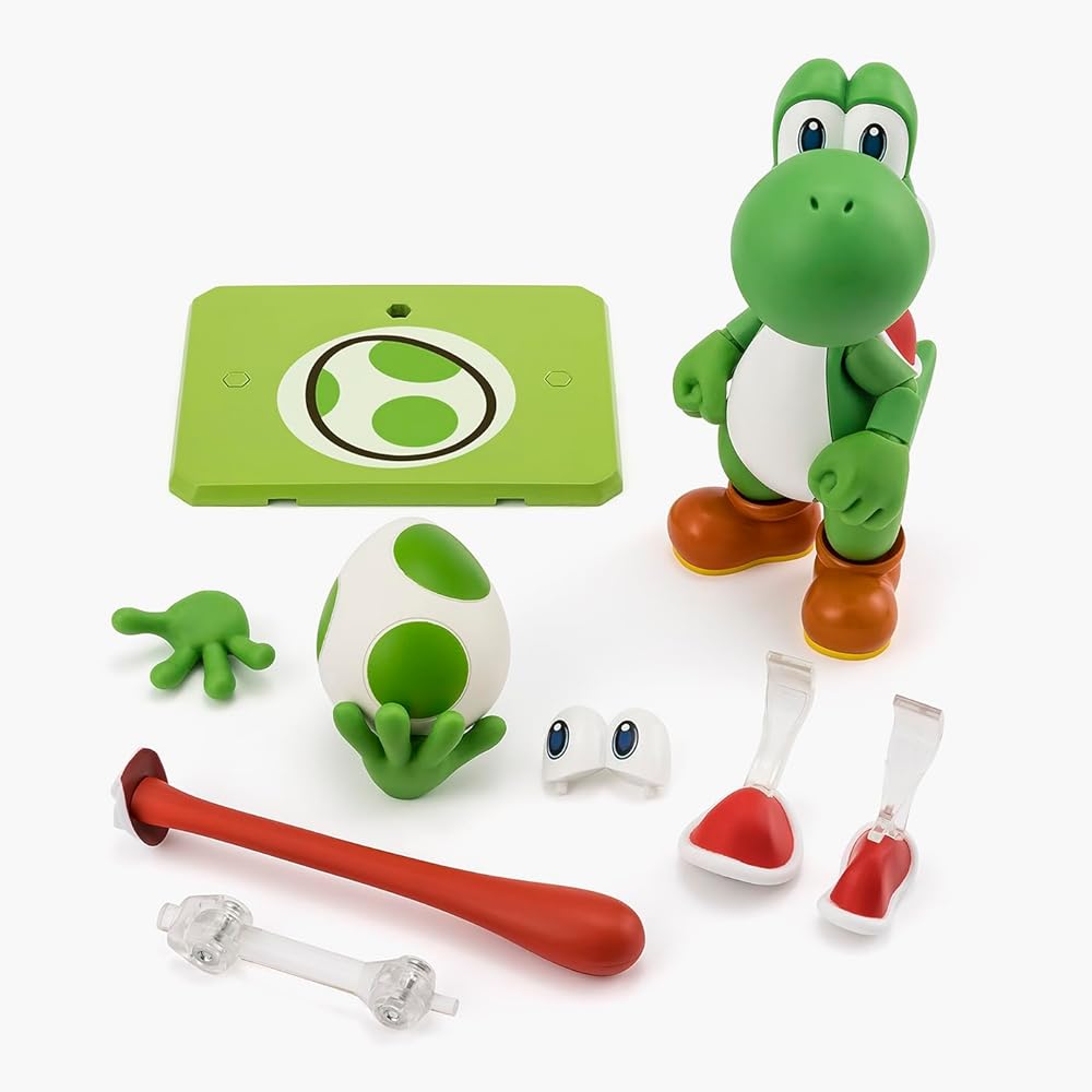 TAMASHII NATIONS S.H. Figuarts Super Mario Yoshi 110mm Painted Action Figure ABS PVC