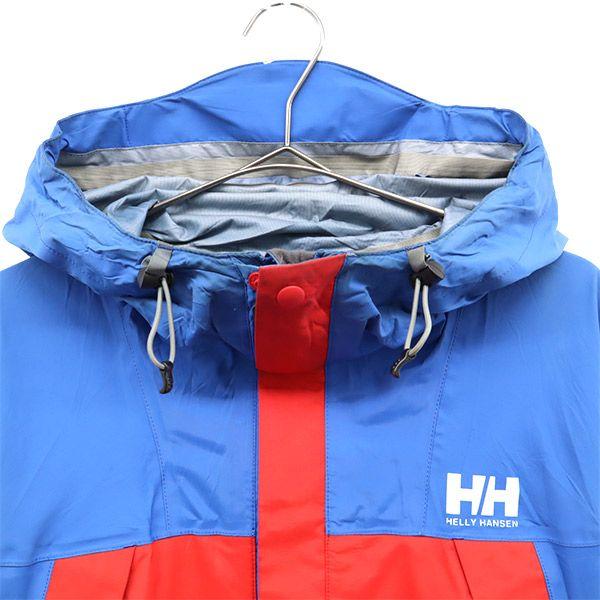 HELLY HANSEN switching Nylon Mountain parka L Red x blue Outdoor Jacket Men's Used