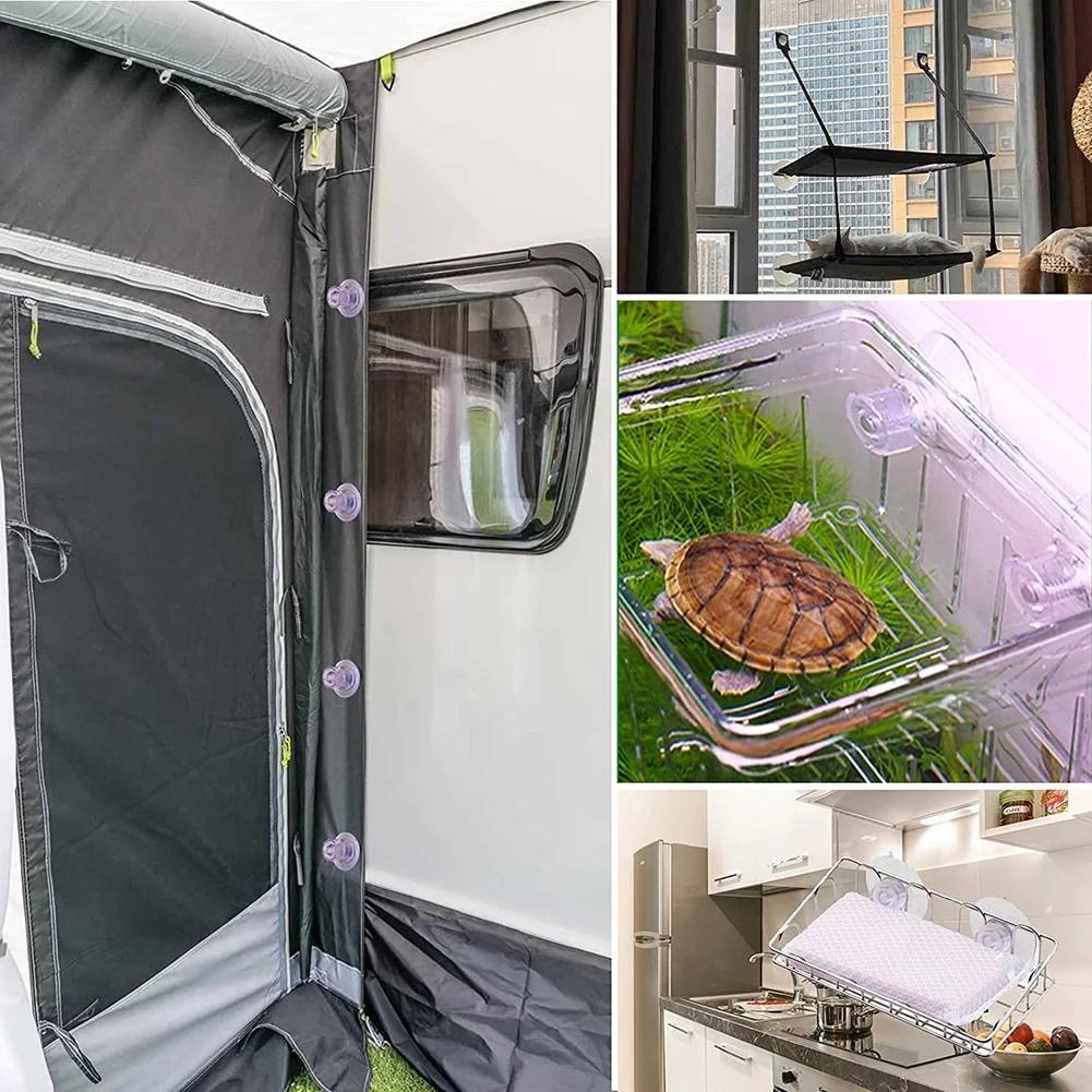 20 Packs High Grip Awning Suction Cup Fixing Pads Caravan Motorhome Organiser Cloth Rack Hook Camping RV Accessories