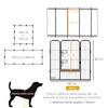12-Panel Modular Dog Playpen, 80x1.5x80 Cm, Foldable, with Steel Door, 12 Pegs, Grey