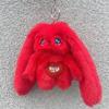 Yuqi Same Red Rabbit Gigi Keychain Plush Toys Doll Bag Pendant Cute Fans Gift