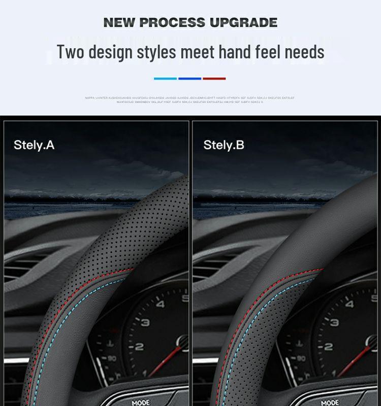 BYD New Energy Genuine Leather Steering Wheel Cover - Ultra-thin, All-season for Han, Tang, Qin, Song, MAX, Yuan, E2F3 models.