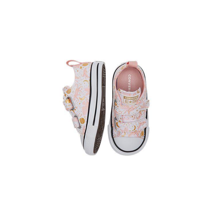 Converse Chuck Taylor All Star 2V Abrasion Resistant Low top Toddler Shoes Pink White Infant And Toddler 772223C