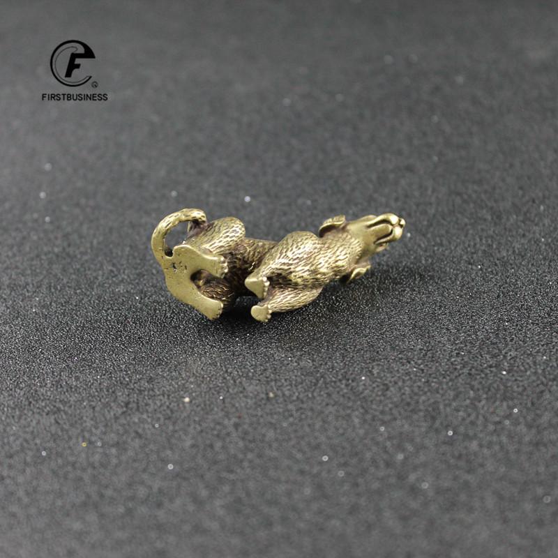 Copper Dog Big Figurines Interior Home Decor Furnishings Handmade Solid Brass Animal Statue Decrations Car Ornament Craft