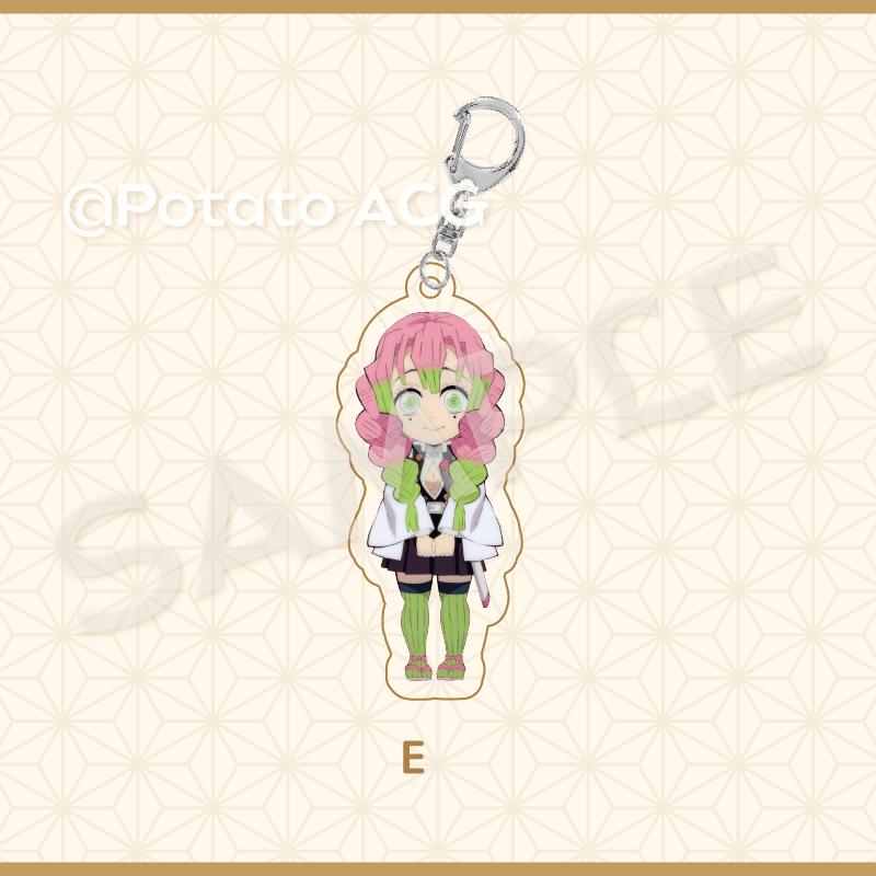 Keychain Pendant Anime Demon Slayer Kimetsu No Yaiba Kamado Tanjirou Double Sided HD Bag Pendant Gift For Fans Cosplay Props Jewelry Gift