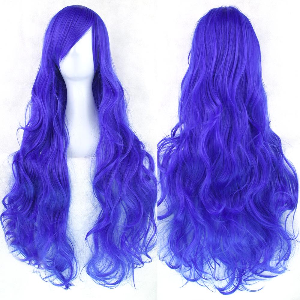 80CM Top Quality Side Bang Layered Shaggy Long Curly Heat Resistant Charming Cosplay Wig