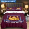 Football Club Emblem 3pcs K-pop music group Bedding set,Ideal for Bedroom, Dormitory,Including Duvet Cover And 2pcs Pillowcases,Fan gifts