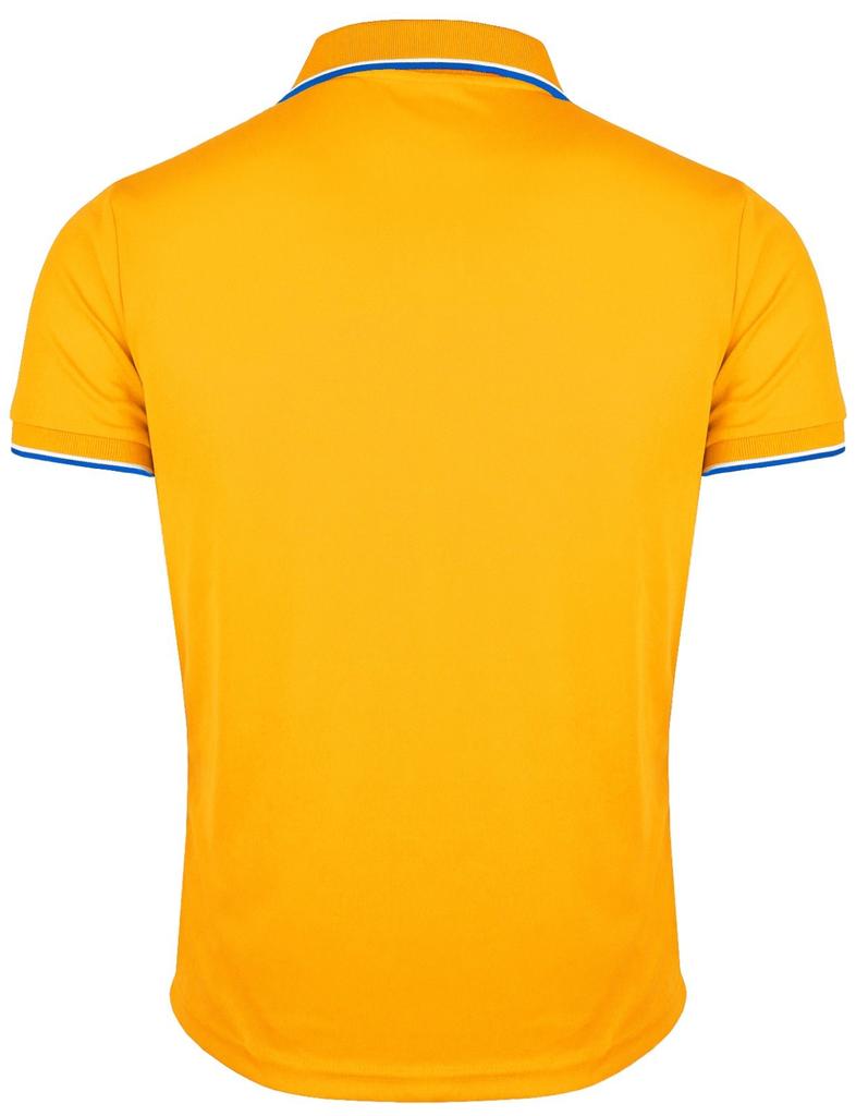 BCPOLO Men's Dri-Fit Solid Athletic Short Sleeve Polo Shirt in Various Colors - Yellow-S