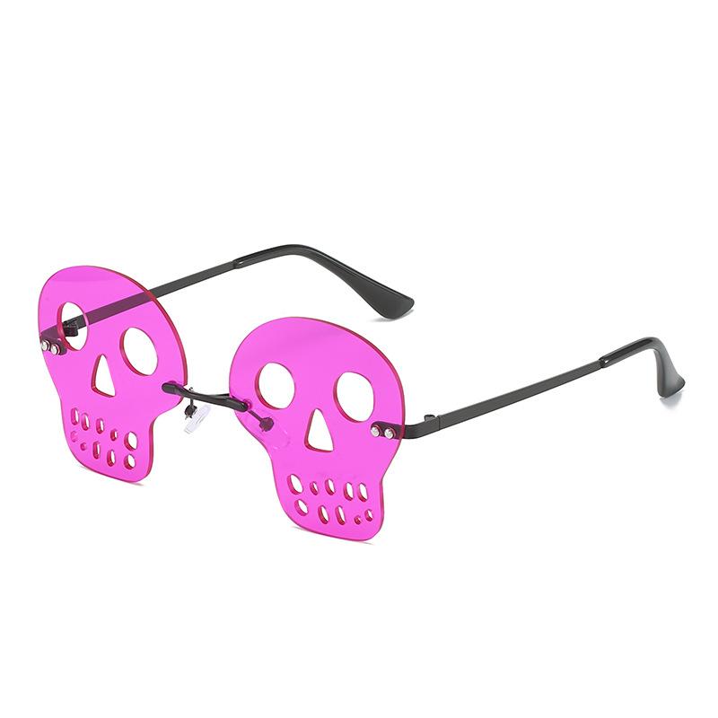 Bezrámečkové lebkové osobnostní vtipné sluneční brýle dámské párty plesové sluneční brýle pánské brýle