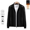 Men's Autumn & Winter Velvet-Lined Casual Baseball Jacket - Trendy Loose Fit with Stand Collar