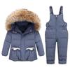 Children's Down Jacket Suit 1-6 Years Old Thickened Ski Suit Two-piece Suit