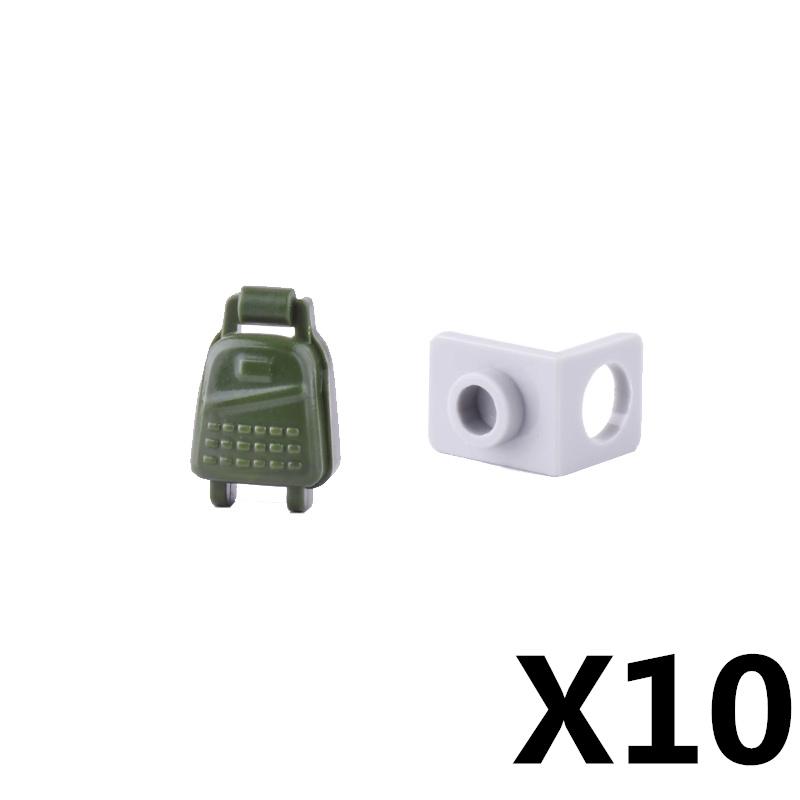 MOC Military Modern Weapon Accessories Building Blocks Character Backpacks Helmets Vests Armors Night Vision Devices Bricks Toy