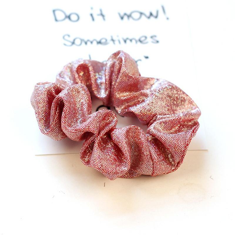 Buy Women Girls Shiny Elastic Hair Ties Rope Ponytail Holder Scrunchie at affordable prices