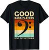Bleib weg vom Diskant Lustiger Bassist Musiker Bassschlüssel Geschenk Unisex T-Shirt