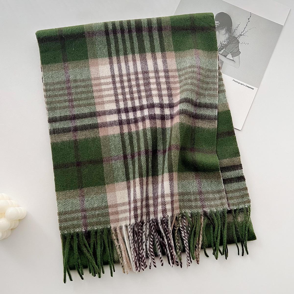 

Шарф с кисточками из искусственного кашемира New Atmosphere для женщин на осень и зиму, с утолщенным бархатом и теплым воротником 190*30cm