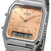 Casio Ana-Digi Quartz Watch Vintage Series AQ-230A-4AMQY Unisex Dual Time Apricot Color