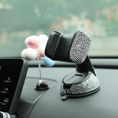 Diamant Handyhalterung für Auto Saugnapf Luftauslass Handyhalterung Frei drehbar Auto Innenzubehör für Mädchen Frauen