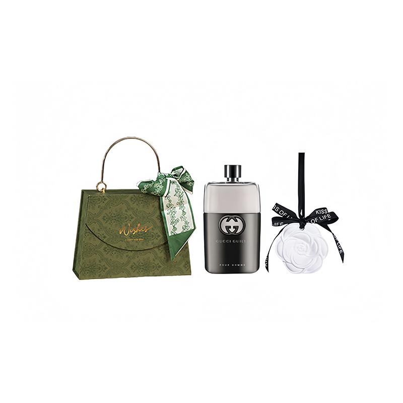 Gucci men s perfume set Guilty Love Eau de Toilette Gift Box Woody Tone Eau de Toilette Guilty Love Men s Light Fragrance 50ml + Aromatherapy Pendant