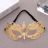 Halloween Venice Wrought Iron Metal With Diamonds Half Face Dance Princess Nightclub Party Adult Mask Metal With Diamonds