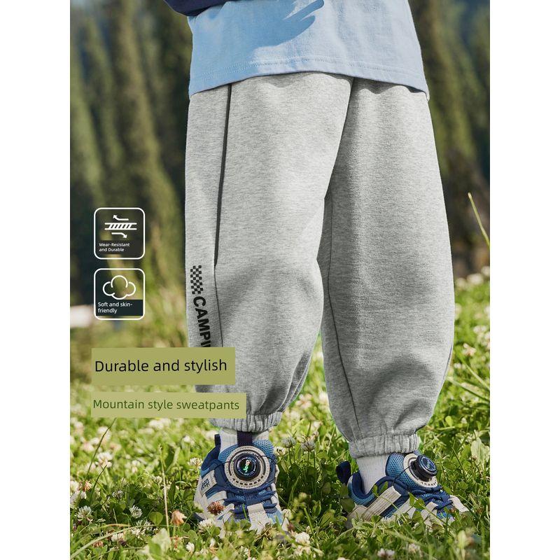 Right European Style Boys' Outdoor Long Pants Casual Knit Sports Pants Spring and Autumn New Children's Clothing Toddler Sweatpants Trendy