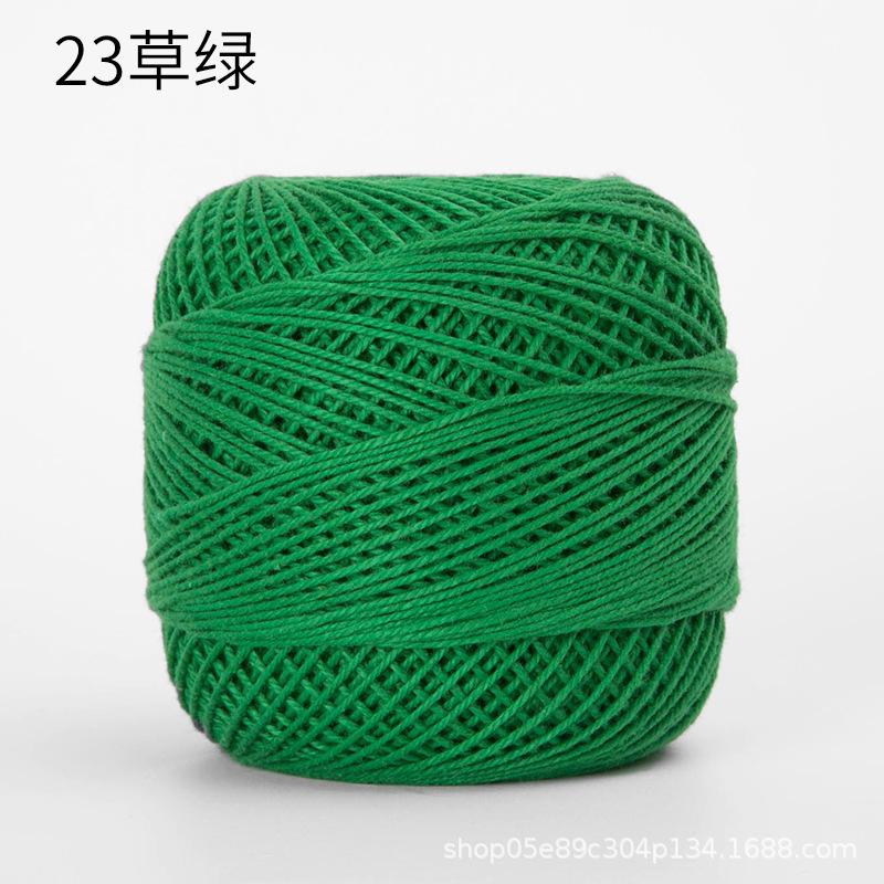 50g/ Roll Pure Cotton Lace Thread DIY Hand-knitted Bag Summer Hat Crochet Flowers Cotton Thread 50 Colors