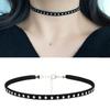 Punk Sweet Rivets Black Choker Clavicle Chain Collar Necklace Accessories For Women Gift