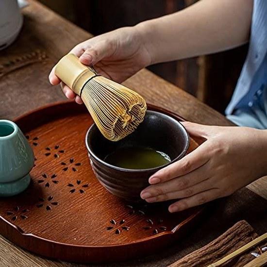 Tea utensils 100-prong whisk bamboo matcha traditional craft (1PCS) White color material recommended beginners reusable whisk.