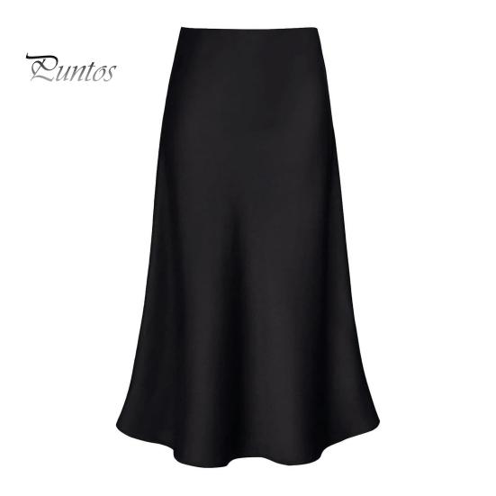 

Юбка макси женская гладкая атласная длинная юбка с застежкой-молнией, однотонная, весна-осень, женская юбка-рыбий хвост с запахом на бедрах L чёрный