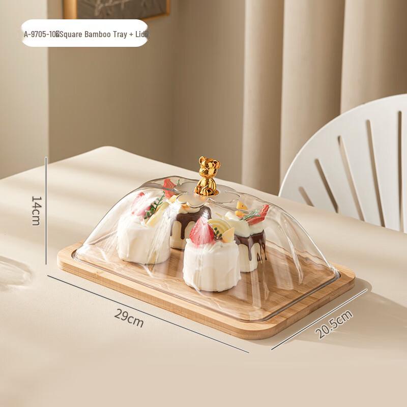 Elegant Wooden Fruit Tray with Lid M