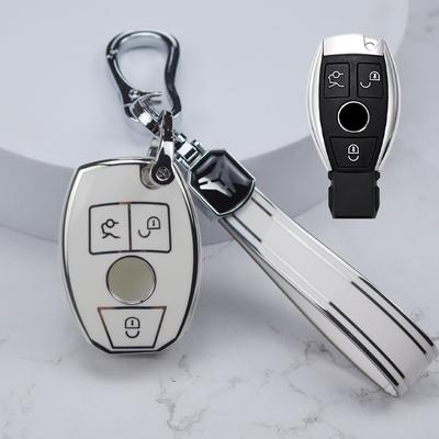 TPU obudowa kluczyka do samochodu pokrywa futerał na klucze dla Mercedes Benz ABCS klasa AMG GLA CLA GLC W176 W221 W204 W205 uchwyt Shell brelok
