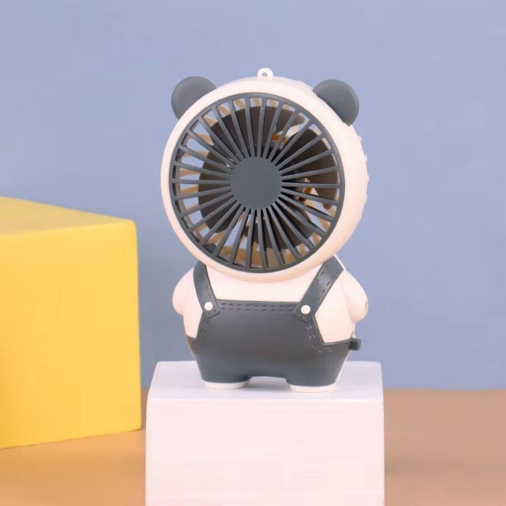 Portable Children's Handheld Fan Bear Shape Handheld Mini Fan Cartoon Bear Fan Student Dormitory