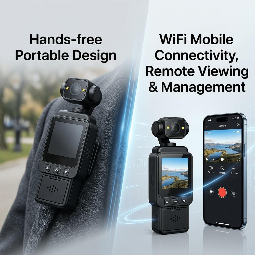 Ultra Hafif Dış Mekan Aksiyon Kamerası • 1080P HD, 360° Dönebilen Lens • Görüntü Sabitleme • Uzun Ömürlü Pil ve USB Şarj