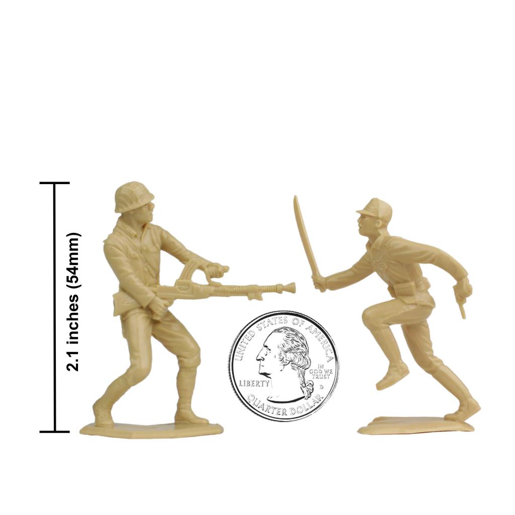 BMC Classic Marx Soldați de Armată Japonezi din Plastic 32 de Piese Soldat din Al Doilea Război Mondial Fabricat în SUA - Figurine,