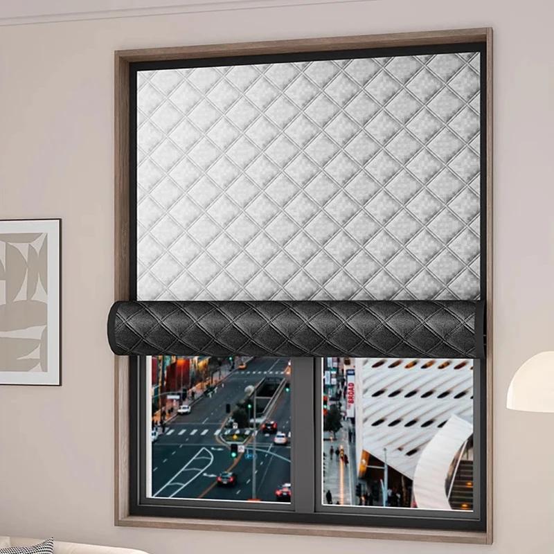 

Window Windproof, Warm Curtain, Cold Double Thick Blackout Curtain, Soundproof Cotton Window Easy Install Cold-Blocking Design for Warm Winter Home 80x100cm