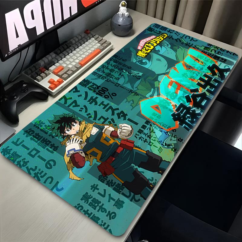 Mouse Pad Anime My Hero Academia Izuku Midoriya Mousepad Large Gaming Lockedge Thickened Computer Keyboard Table Desk Mat