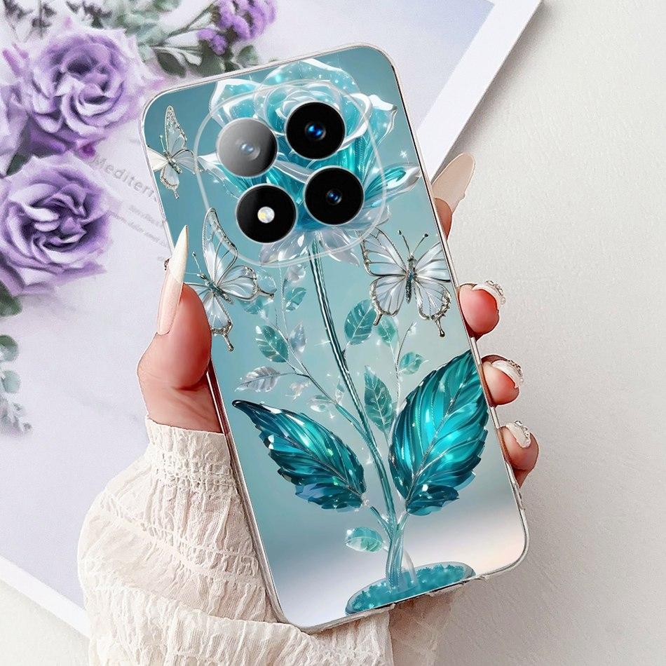 For Xiaomi Redmi Note 14 Pro+ Elegant Floral Butterfly Phone Case For Redmi Note14 Pro Plus 5G Soft Silicone TPU Cases