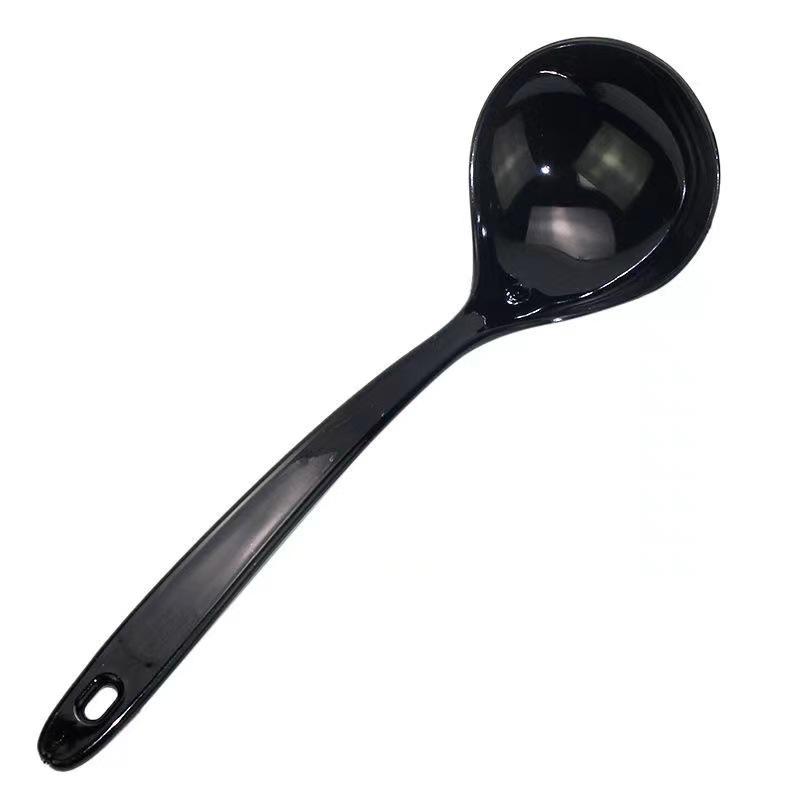 Thickened Long Handle Disposable Plastic Soup Spoon with Colander Design for Takeaway