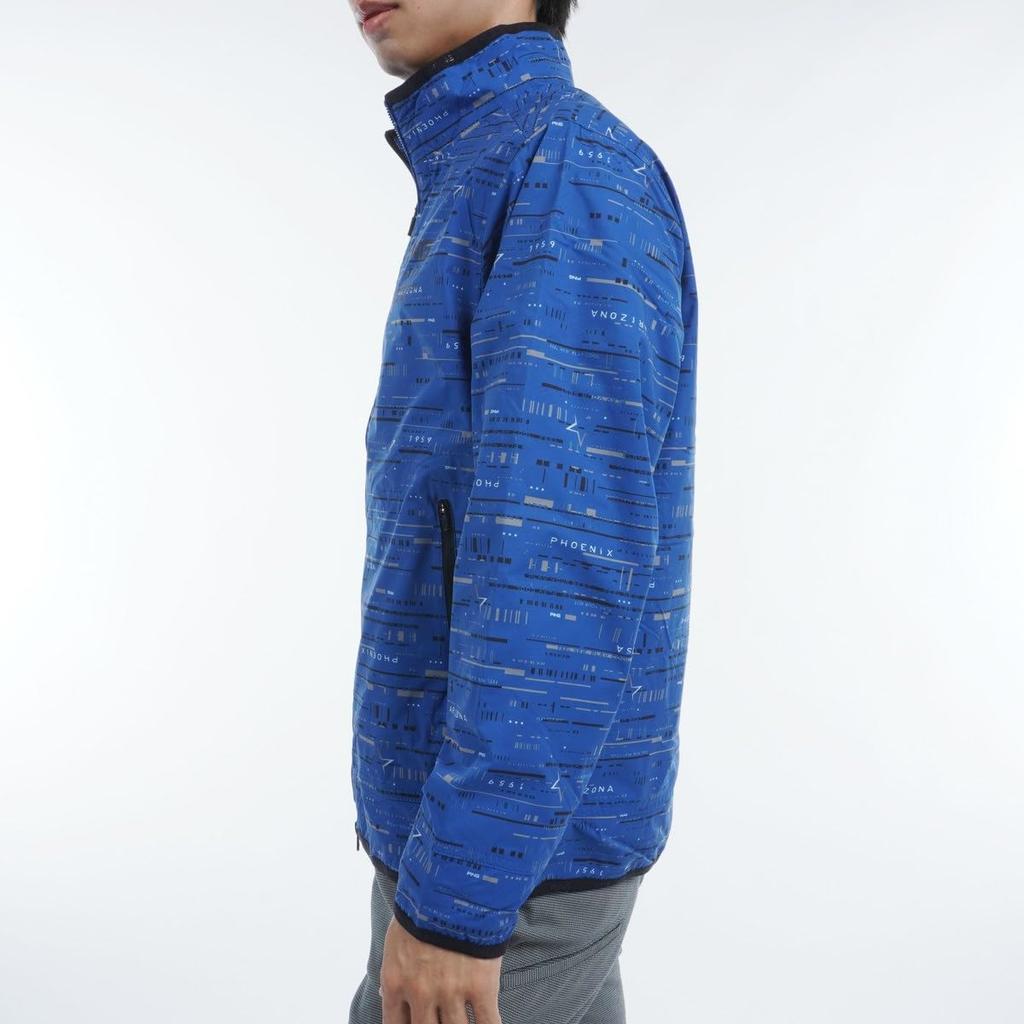Blusón repelente al agua con cremallera completa Ropa exterior de golf M [Pin Apparel] Para hombre (Estampado Total/Elástico) / / 621-4220803 110_Azul