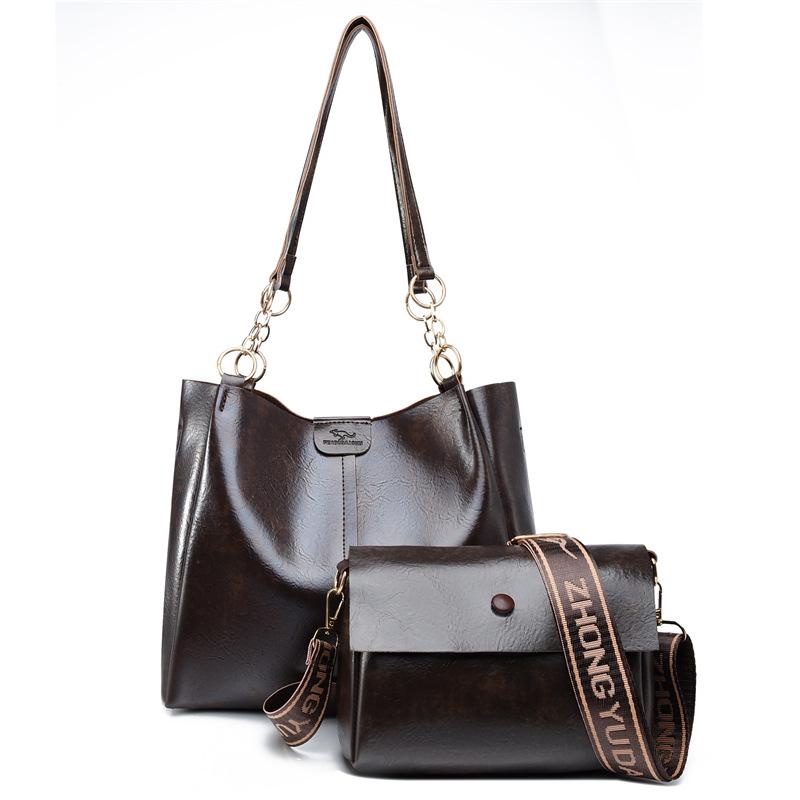 Модная и трендовая сумка большой вместимости, Женская ретро и модная сумка-тоут, Однолямочная сумка для работы кофейный