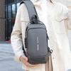 Men's Multifunctional Crossbody Bag with Anti-theft Lock - Versatile Chest and Shoulder Bag with Modern Texture.