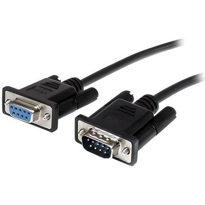DB9 RS232 Serial Cable Direct Attach - STARTECH.COM - Serial Cable Extension - Black - 3 M