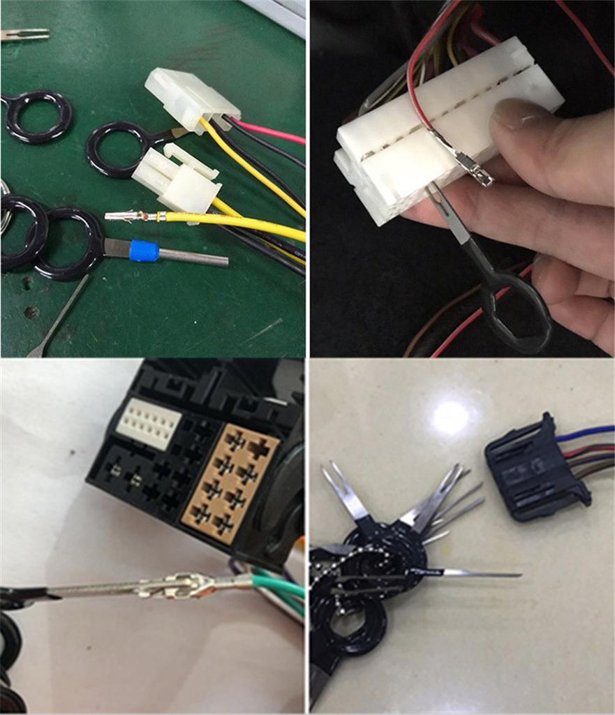 14 Pcs/Set ATV Scooter Wiring Terminal Connector Pin Extractor Puller Repair Kit