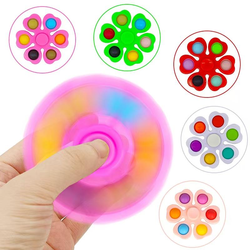 Decompression Finger Top Exhaust Bubble Love Pinch Fun Competition Fingertip Spin Toys  Playsets Gift Presents
