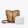 IELGY Ladies Bucket Bag Retro Fashion Simple Korean Version All-Match Stitching Messenger Bag