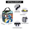Mega Man Cartoon Lunch Bag Outdoor Picnic Portable Thermal Tote Handbags For Women  Oxford Print Cooler Bag
